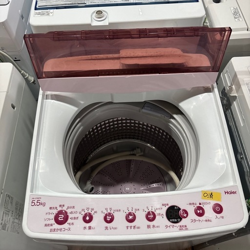 大人気?Haier洗濯機✨️ハイアール5.5kg?2019年製ピンク×ホワイトjw-c55fk