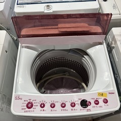 大人気🎀本日入荷🌈Haier洗濯機✨️5.5kg💗2019年製ピンク×ホワイトjw-c55fkの画像