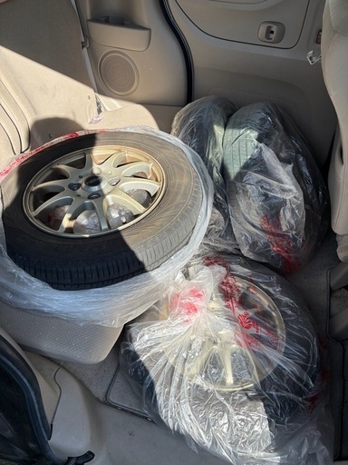 22年製　13インチ　アルミホイール付きタイヤ　4本セット