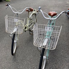 22インチと24インチの自転車セットの画像