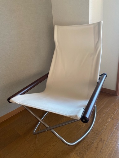 Nychair X Rocking ニーチェアエックス ロッキング　ホワイト　ダークブラウン　【取説付き】