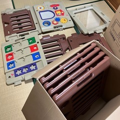 ミュージカルキッズランドEX　マロン計12枚 ベビーサークルの画像