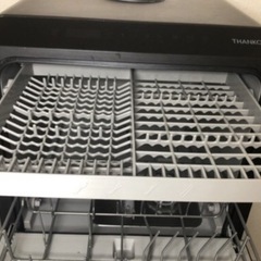 ラクア THANKO 水道いらずのタンク式食器洗い乾燥機  マットブラック＆ラクア用食洗機ラックの画像