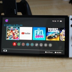 【美品】Nintendo Switch 有機ELモデル ホワイト ソフト付きの画像