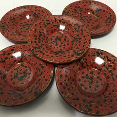 ♪【未使用保管品】青漆蓮 津軽塗 茶枢 茶道具 茶器 サイズ9寸 天然木 漆器 (NF251025) Zi-2300の画像