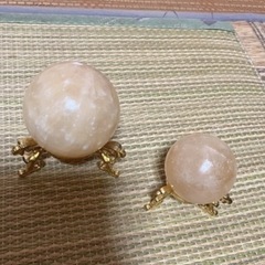 球体置き物➕天然石の画像