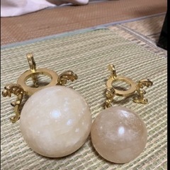 球体置き物➕天然石の画像