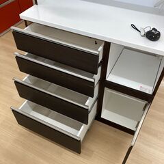 A-389★ジモティ割引あり★【リユースのサカイ野々市店】食器棚 ブラウン ※クリーニング済みの画像