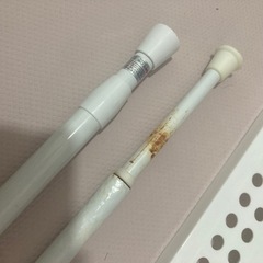 つっぱり棒、伸縮ポール、2本　113〜140㎝対応の画像