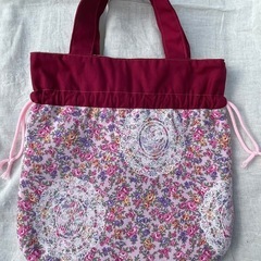 【ハンドメイド】巾着トートバッグの画像