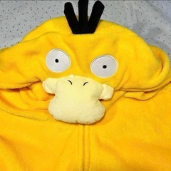 ハロウィンまでの出品！ポケモン　コダック　Bigフワモコ着ぐるみパーカー　なりきり　ボア　M〜Lの画像