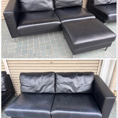 ★早い者勝ち★レザーソファー ４人掛け 160×85が２つの画像