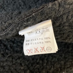 K2510-356 F・F・T collection ムートン風コート Mサイズ ブラック 汚れ有りの画像