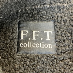 K2510-356 F・F・T collection ムートン風コート Mサイズ ブラック 汚れ有りの画像