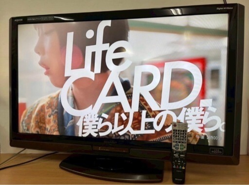 SHARP 40インチ 液晶テレビ リモコン付き