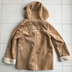 裏ボア　フードありコートの画像