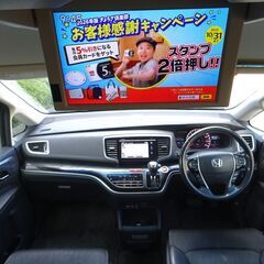 車検満タン オデッセイ アブソルートEX ホンダセンシング 衝突軽減ブレーキ レーダークルーズ ナビ フルセグTV Bluetooth フリップダウンモニター アラウンドビューモニター 両側パワスラ スマートキー ハーフレザーシート フルエアロ 18インチAW LEDライト ETC ドラレコ の画像