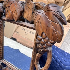 鏡　ミラー　レトロ　壁掛け　オシャレ　オシャレ家具　インテリア　小物　【48.5×60】の画像