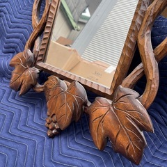 鏡　ミラー　レトロ　壁掛け　オシャレ　オシャレ家具　インテリア　小物　【48.5×60】の画像