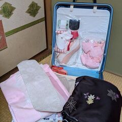 着付け練習用 女性用着物一式（日本文化きもの学院 和装バッグ付き）無料でお譲りしますの画像