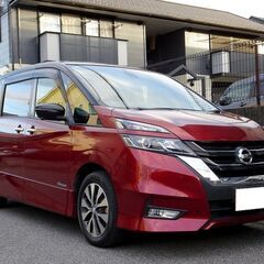 車検満タン セレナハイブリッド ハイウェイスター 1オーナー エマージェンシーブレーキ ナビ フルセグTV Bluetooth フリップダウンモニター アラウンドビューモニター 両側パワスラ インテリキー クルコン LEDライト LEDフォグ ETCの画像