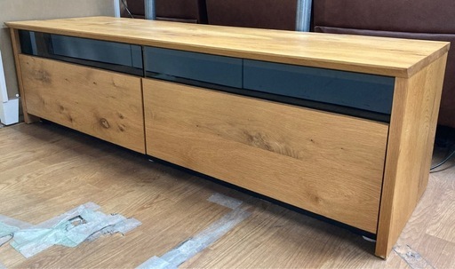 テレビボード 幅150cm ローボード 木目 中古