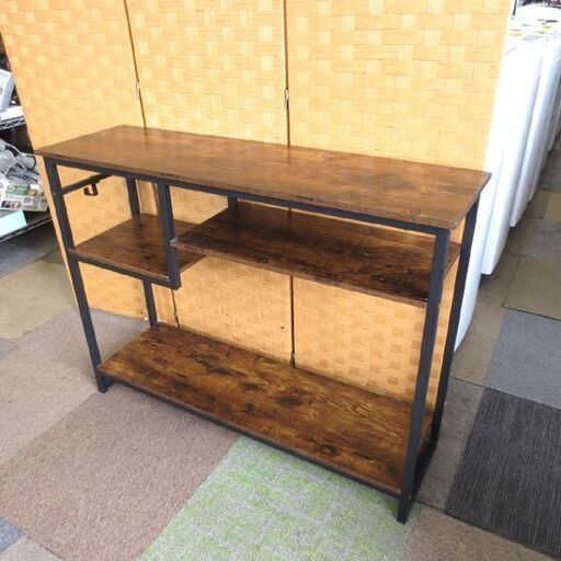 コンソールテーブル 幅100 高さ76 奥行30㎝ インダストリアル 男前 棚 シェルフ キャビネット 什器 作業台 家具 札幌　北20条店