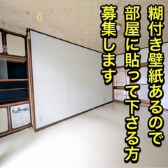糊付き壁紙用意あり!各部屋に貼ってくださる方募集します