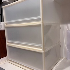 無印良品3個セット】ポリプロピレン収納ケース 約幅45×奥行44.5×高さ24cmの画像
