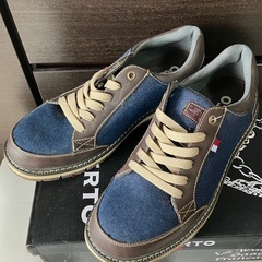 メンズスニーカーEDWIN 26.5 新品　ネイビーの画像
