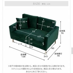 急募　LOWYA ベルベット調ソファー　※10/27夕方18時以降、10/28午後14時までに取りに来れる方お願いします！の画像
