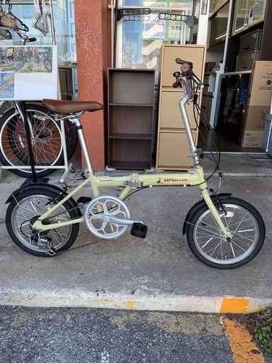 値下げしました！【キャプテンスタッグ】【折りたたみ自転車 16インチ】クリーニング済み【管理番号12110】町