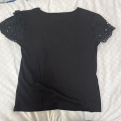 袖がレースのTシャツの画像