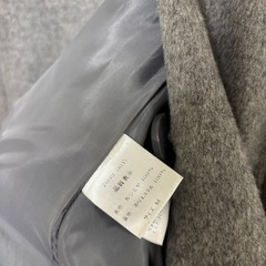 [極美品]ピュアカシミア 100% ファー ロングコート グレー Mサイズの画像