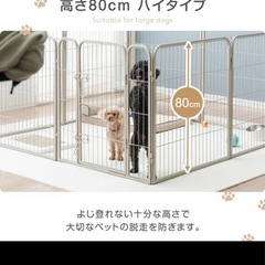 ペットサークル ハイタイプ 1ドア 屋内外兼用 組み替えOK 高さ80 ワイドの画像