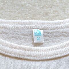 子ども服 キッズ服 サイズ90 ホワイト　袖ピンクの画像