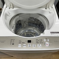 【ドリーム川西店御来店限定】☆ジモティー見たよ♪割引☆ シャープ 洗濯機 ES-GE5EJ 5.5kg 2021 動作確認／クリーニング済み 【99560000031251】の画像