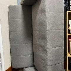 2人掛けソファー　グレーの画像