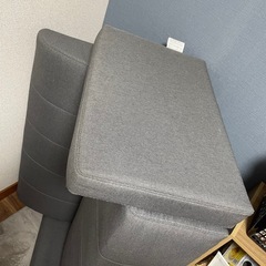 2人掛けソファー　グレーの画像