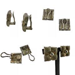 ティファニー TIFFANY&Co. イヤリング フラワー ハマード 925 14.2g シルバーの画像