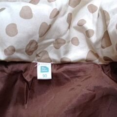 子ども服 キッズ服 サイズ90 ジャンバー 白＆茶の画像