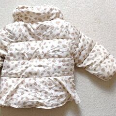 子ども服 キッズ服 サイズ90 ジャンバー 白＆茶の画像
