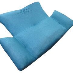 新札幌 ニトリ NITORI コンパクトソファ Nクラウン TBL ターコイズブルー W128xD78xH74 No.3654の画像