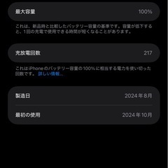 iPhone16ProMax 256GB バッテリー100%の画像