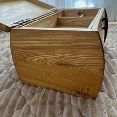 レトロ　お裁縫道具入れ　薬入れ　木製の画像