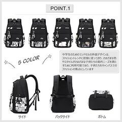 【新品未使用】リュック メンズ リュックサック キッズ 男の子 小学生 通学バックパック 撥水加工 A4大容量 宇宙飛行士キーホルダー付き 水筒防落 キャリーン 子供 男子 中学生 高校生 スクールリュック 低高学年 お祝い プレゼントの画像