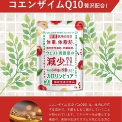 カロリンピュア 30日分 中性脂肪 内臓脂肪 ウエスト周囲径 BMI値 の改善に役立つ 機能性表示食品 コエンザイムQ10の画像