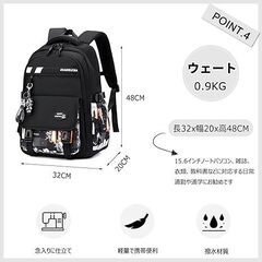 【新品未使用】リュック メンズ リュックサック キッズ 男の子 小学生 通学バックパック 撥水加工 A4大容量 宇宙飛行士キーホルダー付き 水筒防落 キャリーン 子供 男子 中学生 高校生 スクールリュック 低高学年 お祝い プレゼントの画像