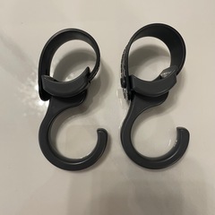 ベビーカー　フック　バギーフック　レザー調　グレー　星　スターの画像