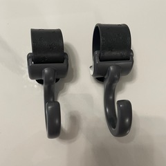 ベビーカー　フック　バギーフック　レザー調　グレー　星　スターの画像